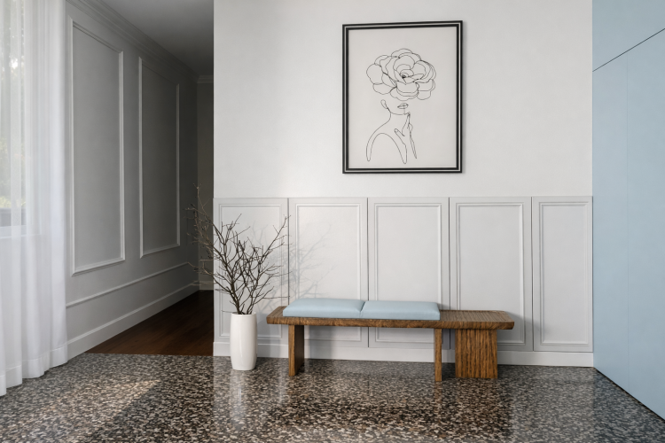 Panel Ścienny Dekoracyjny Biały Ramka Sztukateria 100x50 cm XPS wizu.png