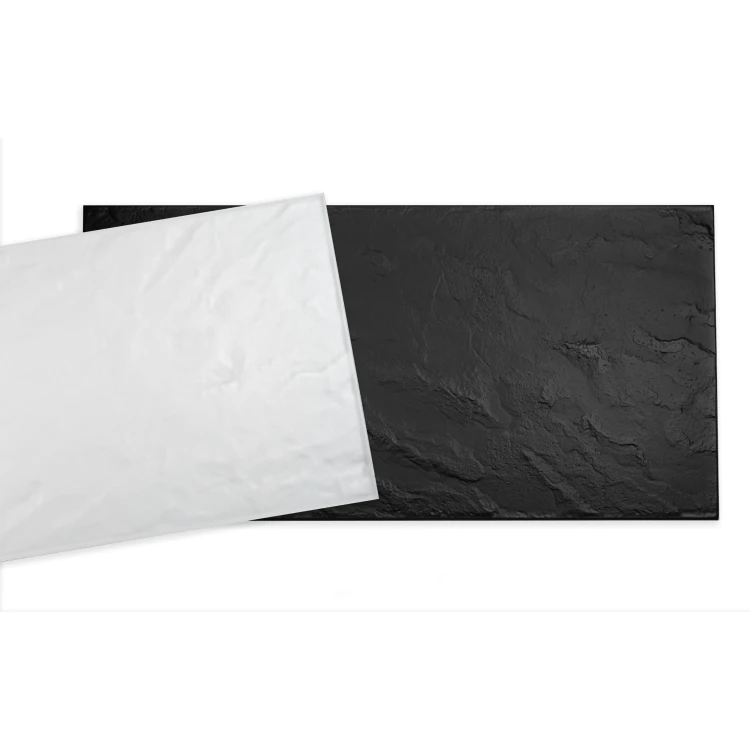 Panel Dekoracyjny 3D Ścienny Czarny Beton Loft 100x50 XPS Styropian awers rewers.png