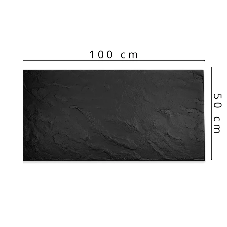 Panel Dekoracyjny 3D Ścienny Czarny Beton Loft 100x50 XPS Styropian wymiary.png