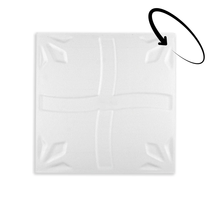 Kaseton Sufitowy Ścienny ORNAMENT 50x50 Biały Panel 3D Dekoracyjny XPS rewer.png