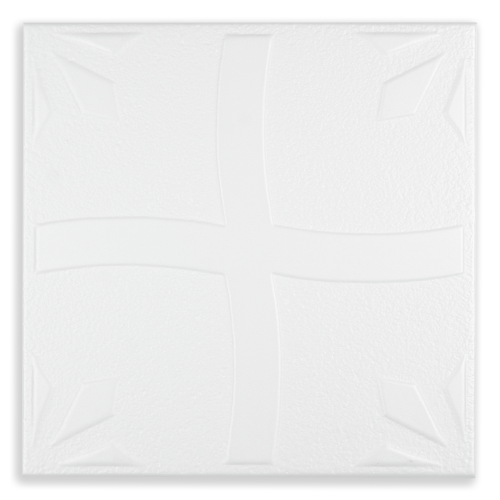 Kaseton Sufitowy Ścienny ORNAMENT 50x50 Biały Panel 3D Dekoracyjny XPS front.png