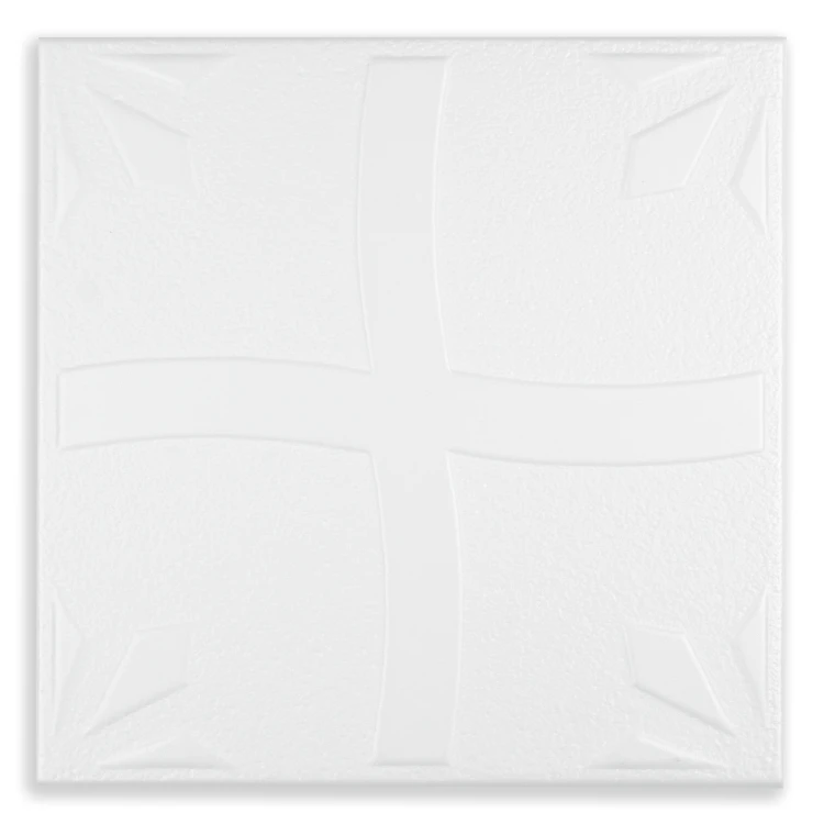 Kaseton Sufitowy Ścienny ORNAMENT 50x50 Biały Panel 3D Dekoracyjny XPS front.png