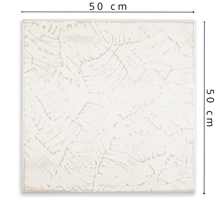 Kaseton ścienny 3D Latte Cashmere 50x50 efekt tynku XPS wymiary.png
