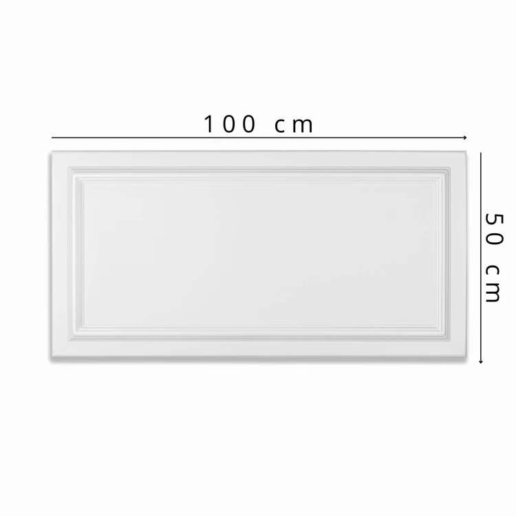 Panel Ścienny Sufitowy Biały 100x50 XPS Zdobienie Klasyczne Dekor Angielski