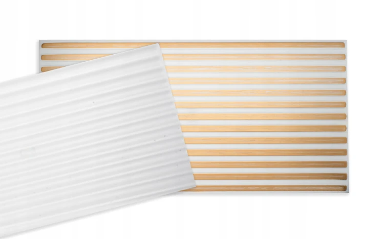 Panel Ścienny Sufitowy LAMEL Kaszmir Beż Złoto Nowoczesne Lamele 3D 100x50
