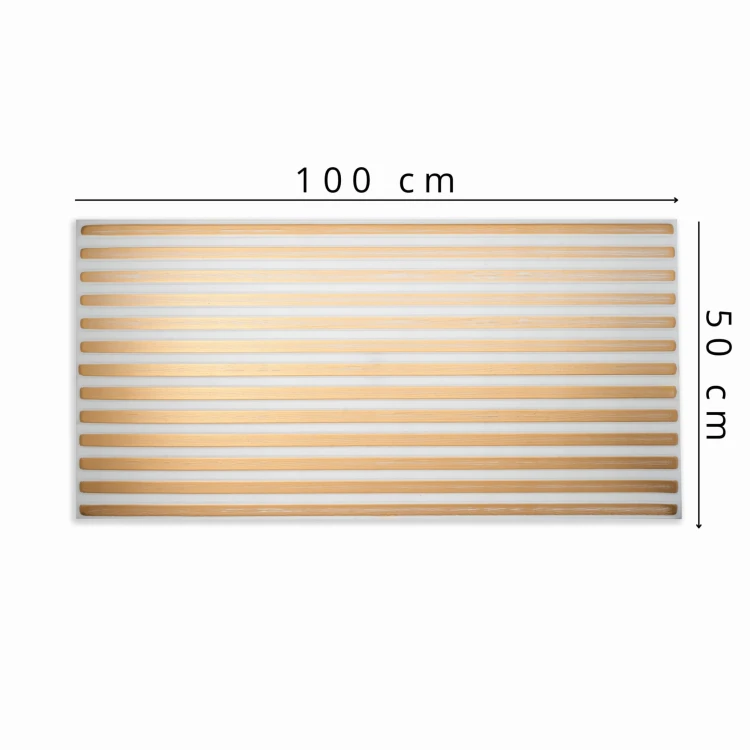 Panel Ścienny Sufitowy LAMEL Kaszmir Beż Złoto Nowoczesne Lamele 3D 100x50