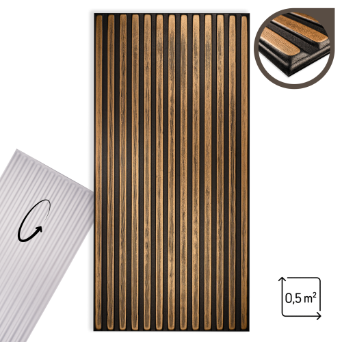 Panel Ścienny Sufitowy LAMEL Czarny Złoto 100 cm x 50 cm.png